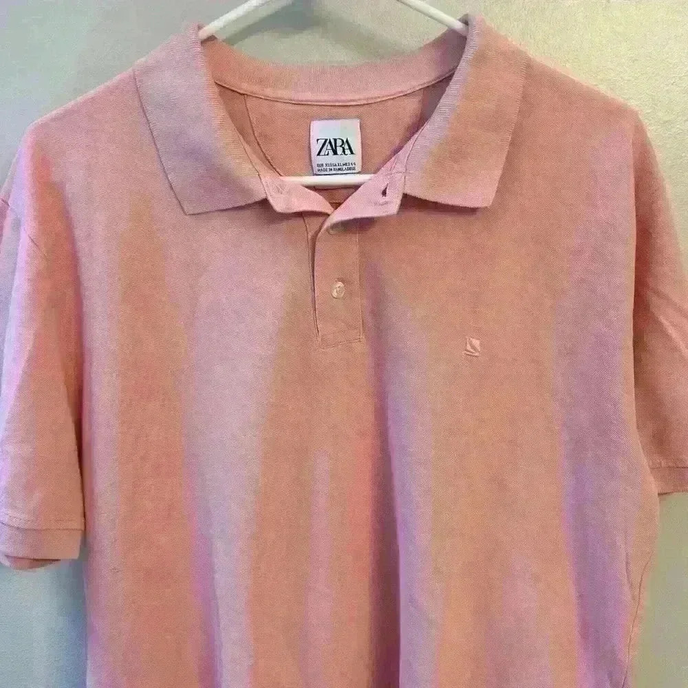 Zara men's pink Polo shirt xl - Picture 2 of 4